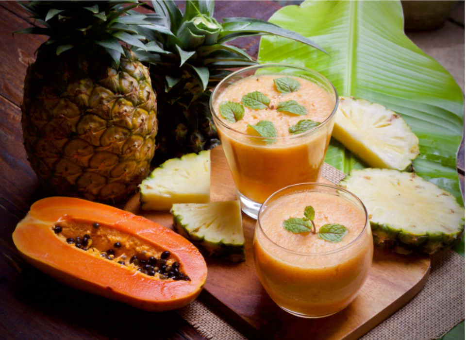 Sinh tố đu đủ thơm có hương thơm nhẹ