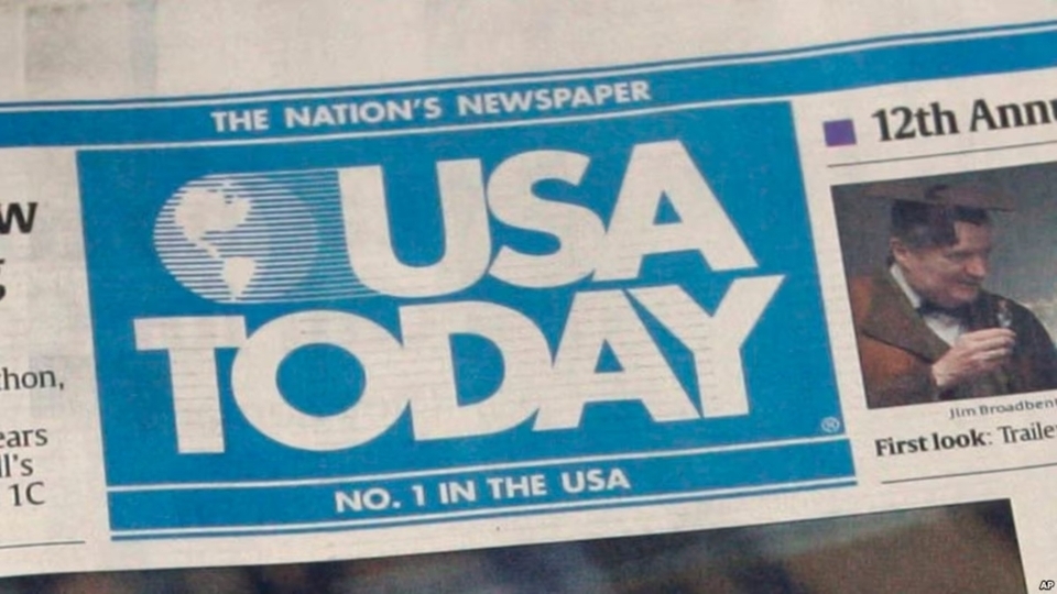 Giải trí hơn khi đọc thông tin trên trang USA TODAY