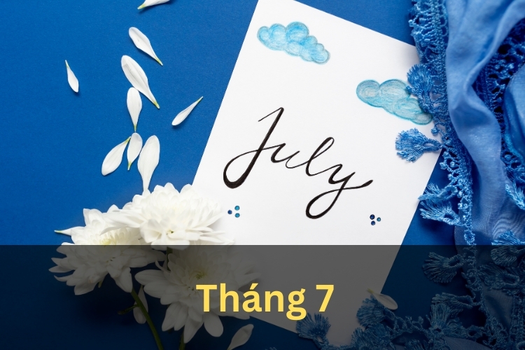 tháng 7 trong tiếng anh