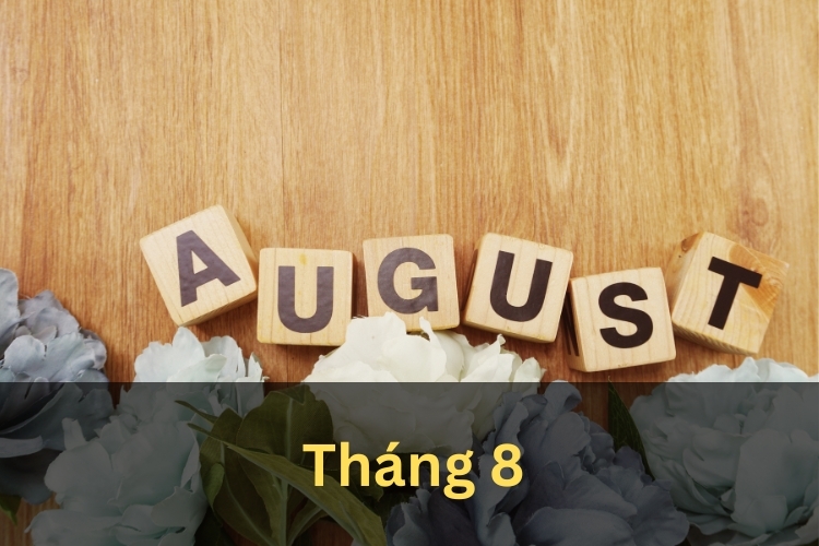 tháng 8 trong tiếng anh