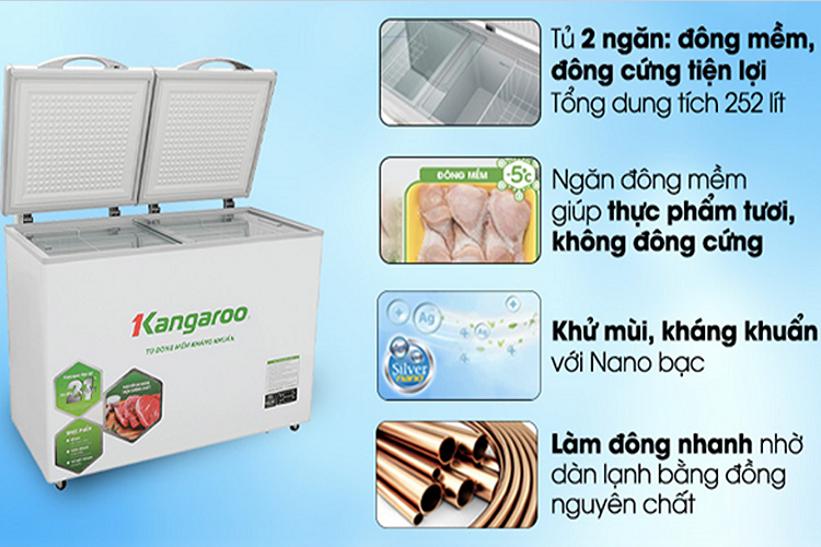 Khám phá công nghệ cấp đông mềm trên tủ đông Kangaroo  1