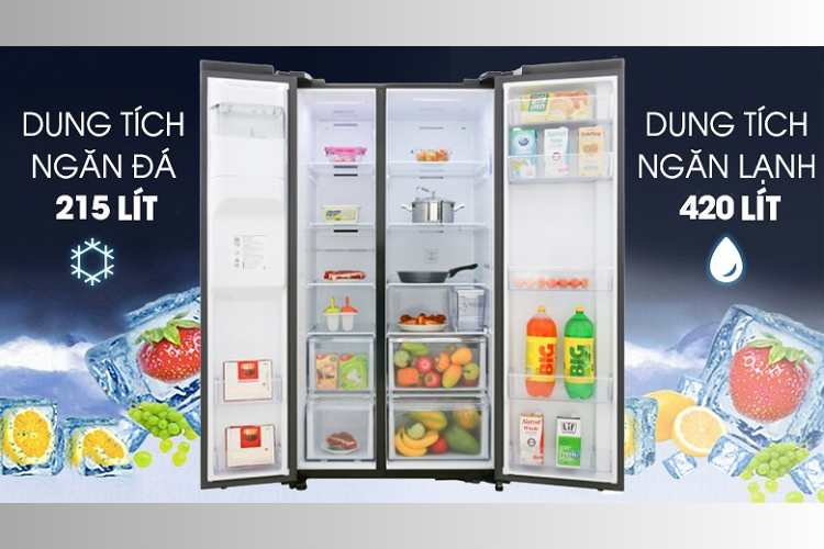 Kích thước tủ lạnh Side by side Samsung phổ biến nhất hiện nay 2