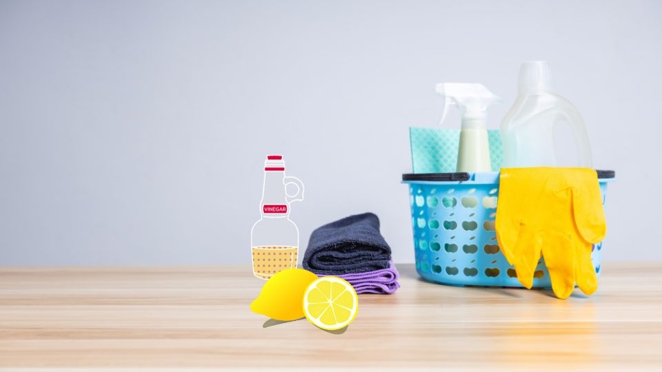 Bước 1: Chuẩn bị dụng cụ vệ sinh