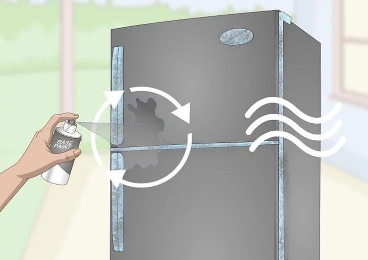 Cách sơn lại tủ lạnh như mới với sơn phun và sơn thường đơn giản ai cũng làm được 6