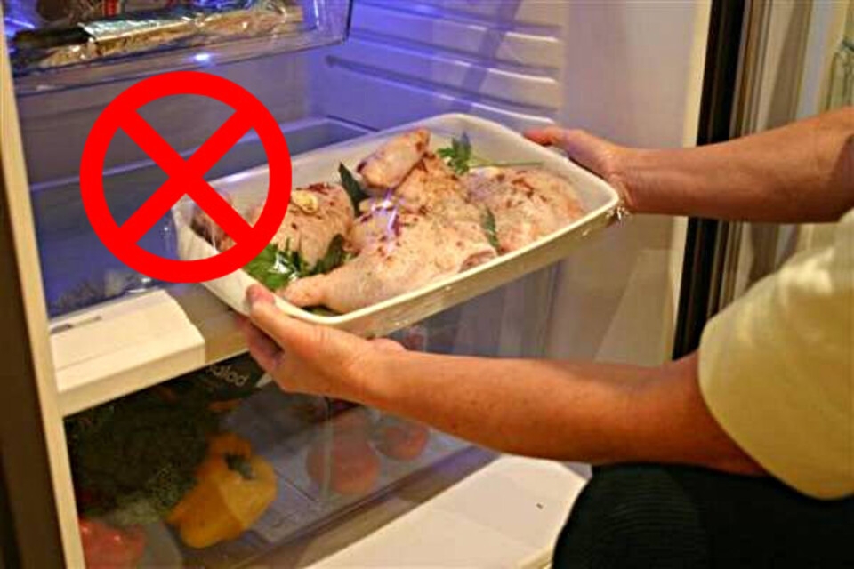 Không để thức ăn khi còn nóng vào tủ lạnh