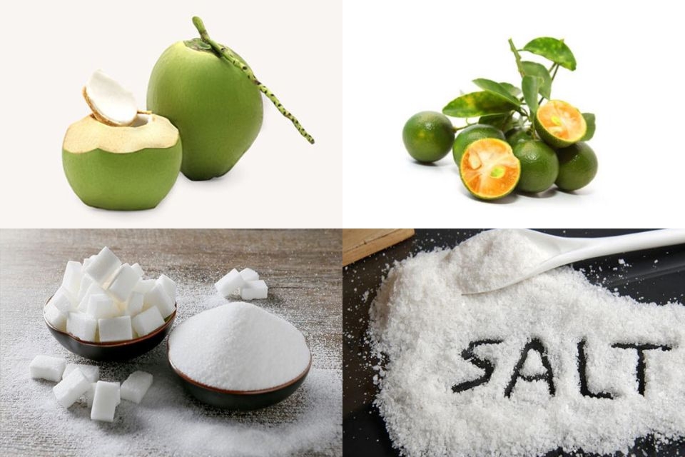 Nguyên liệu làm dừa tắc