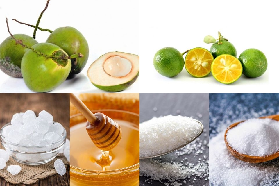 Nguyên liệu làm dừa tắc xí muội