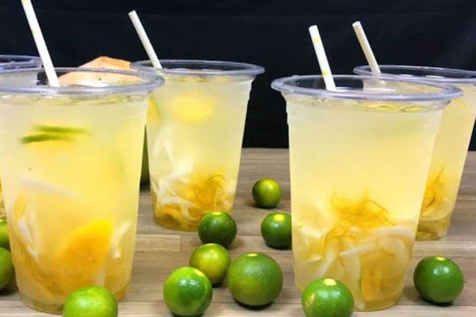 Thành phẩm nước dừa tắc xí muội