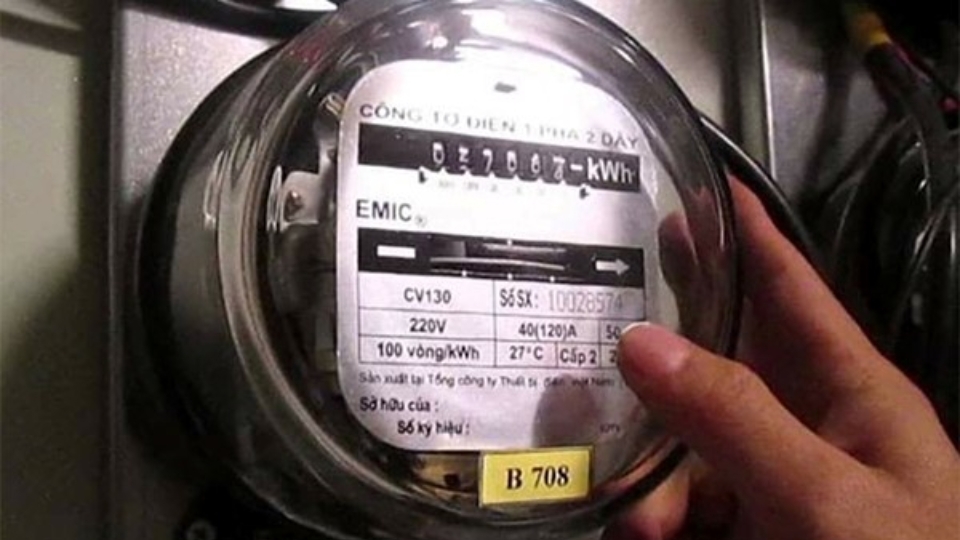 Công thức tính lượng điện năng: A = P x t