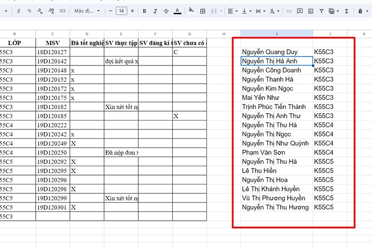 Cách lọc trùng trong Google Sheets (Hình 11)
