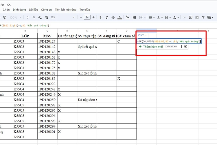 Cách lọc trùng trong Google Sheets (Hình 12)