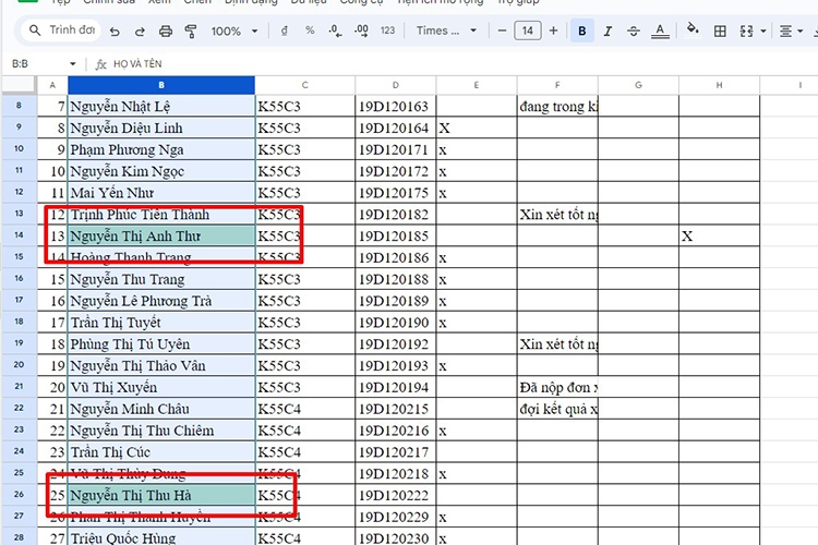 Cách lọc trùng trong Google Sheets (Hình 5)