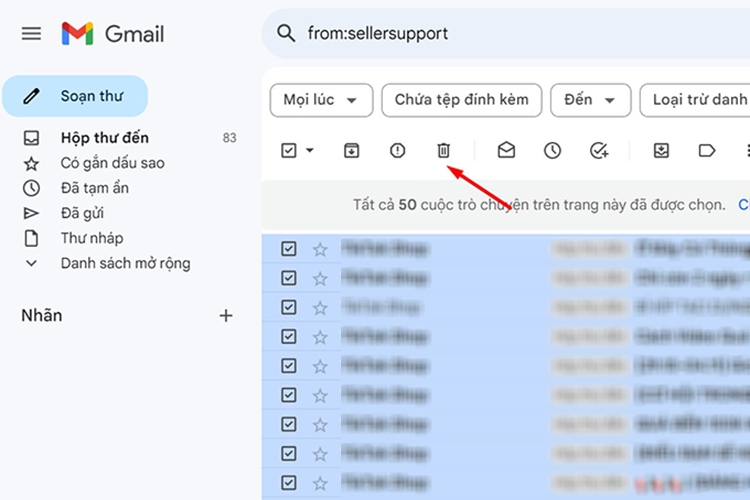Cách xóa email trên điện thoại, máy tính (hình 12)