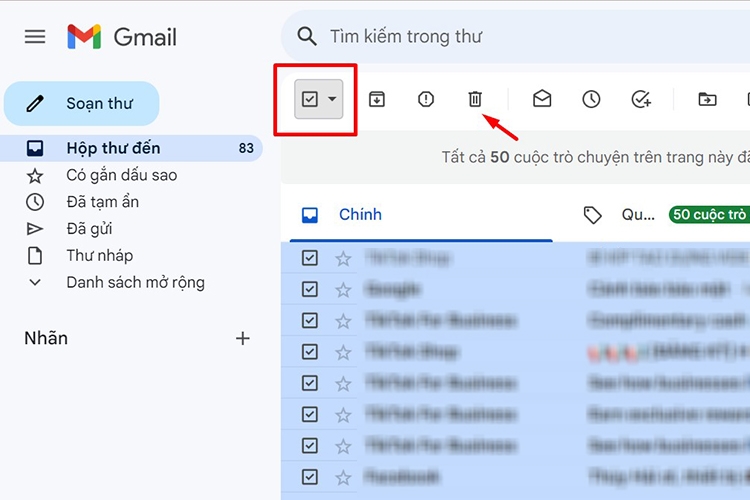 Cách xóa email trên điện thoại, máy tính (hình 7)