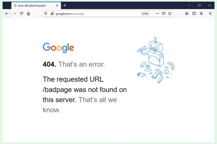 Lỗi 404 trong HTTP là gì