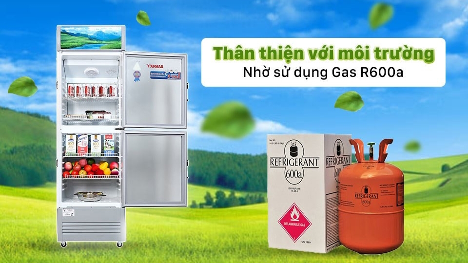Tủ mát sử dụng gas R600A