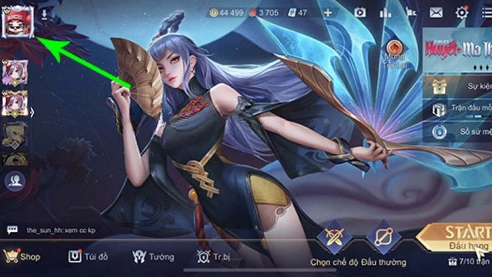 Hướng dẫn đổi tên Liên Quân bước 2