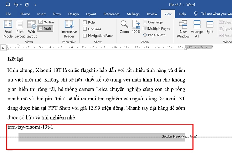 Hướng dẫn cách tạo section trong Word (Hình 8)