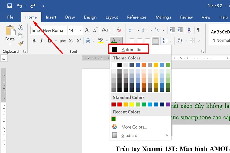 Hướng dẫn cách đổi màu chữ trong Word (hình 10)