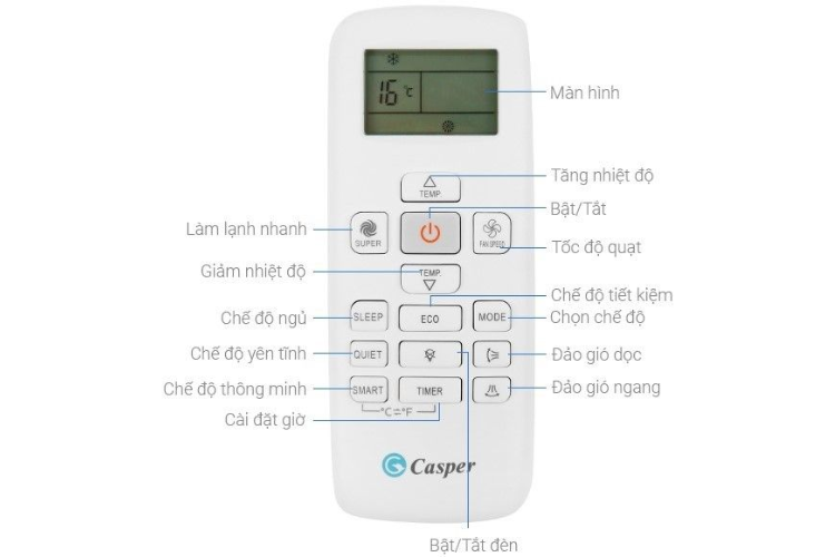 Cách khóa điều khiển điều hòa casper nhanh chóng và dễ dàng 3