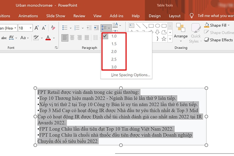 Cách giãn dòng trong PowerPoint (hình 2)