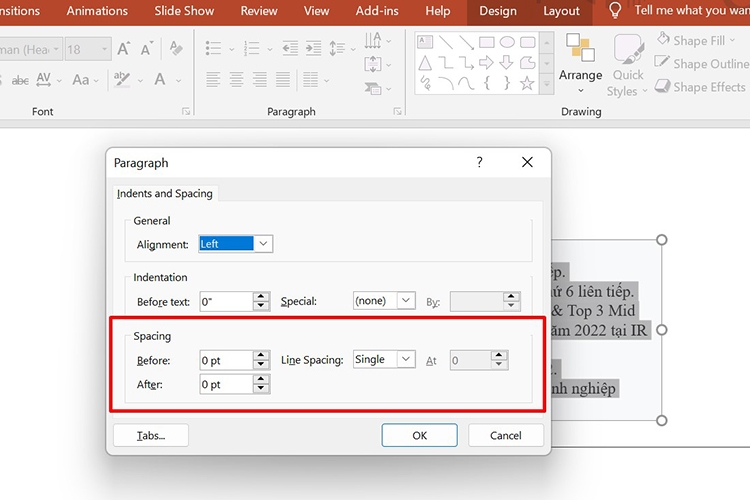 Cách giãn dòng trong PowerPoint (hình 3)