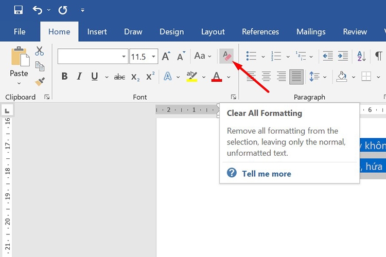 Hướng dẫn cách xóa màu nền chữ trong Word (hình 5)