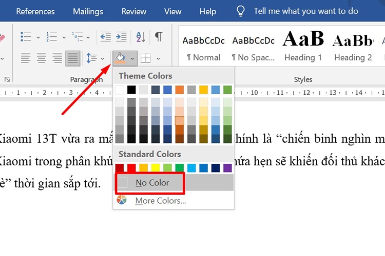 Hướng dẫn cách xóa màu nền chữ trong Word (hình 7)