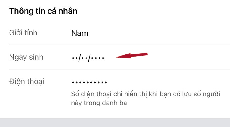 Cách ẩn ngày sinh trên Zalo (hình 5)