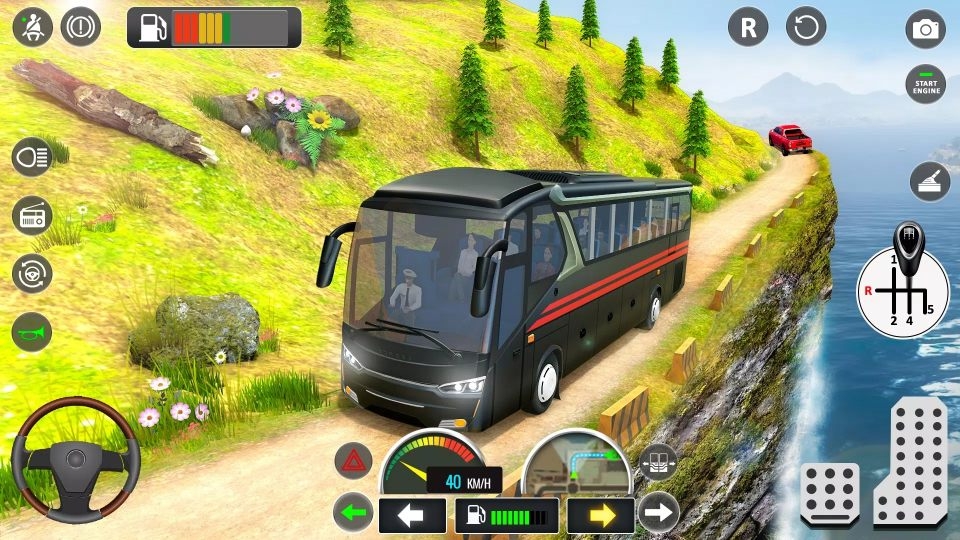 Game Modern Bus Simulator Drive 3D: New Bus Games Free mô tả sinh động thời tiết bốn mùa