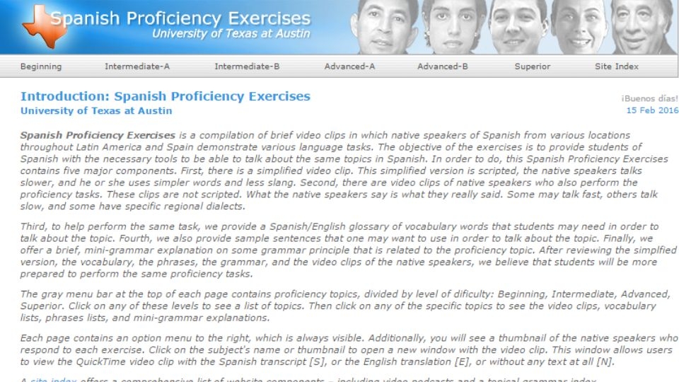 Spanish Proficiency Exercises