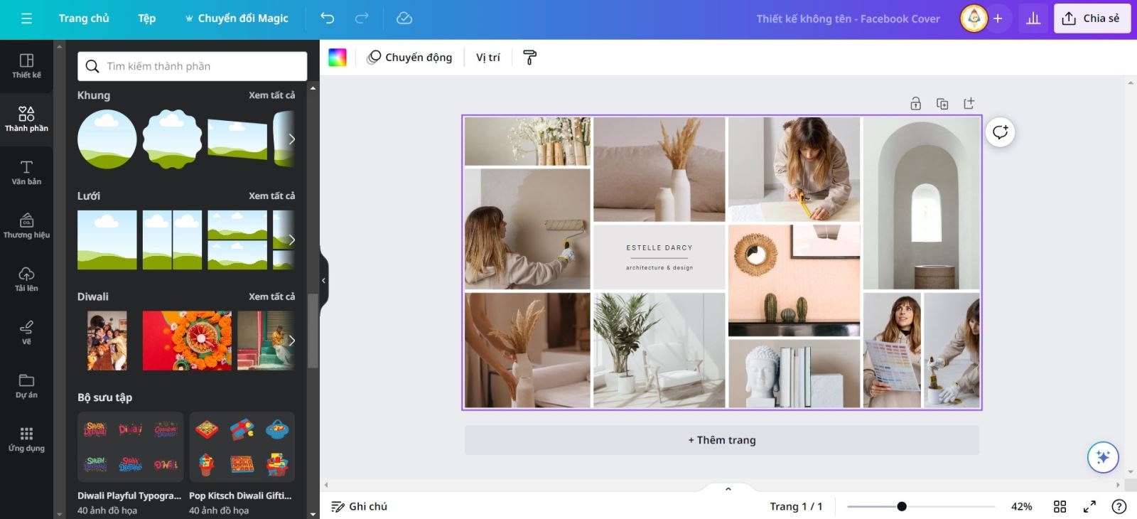 Website ghép ảnh online Canva