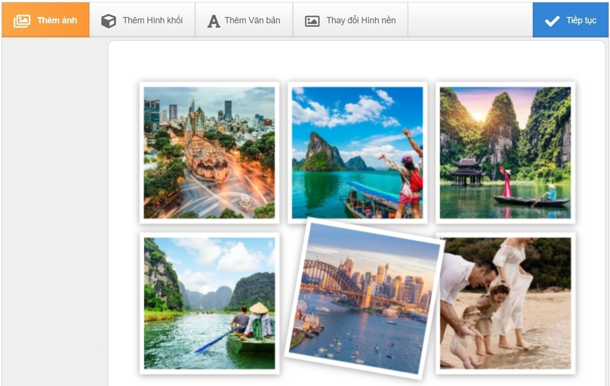 Website ghép ảnh online Photovisi