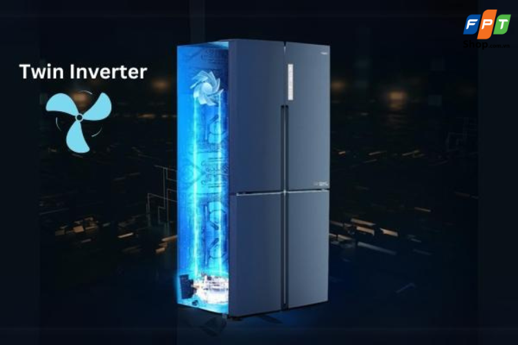 Twin Inverter tích hợp trên tủ lạnh Aqua