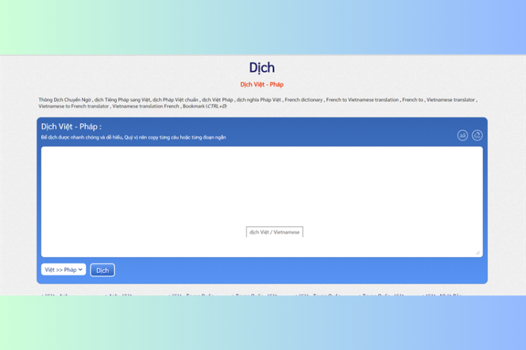 vietnamese-translation.com - Website dịch tiếng Pháp online