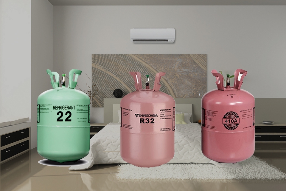 Các loại gas máy lạnh thường dùng