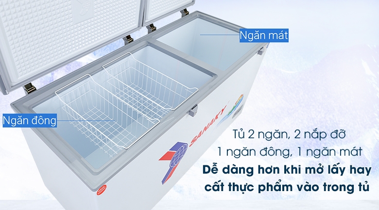 Tủ đông 1 ngăn đông và 1 ngăn mát