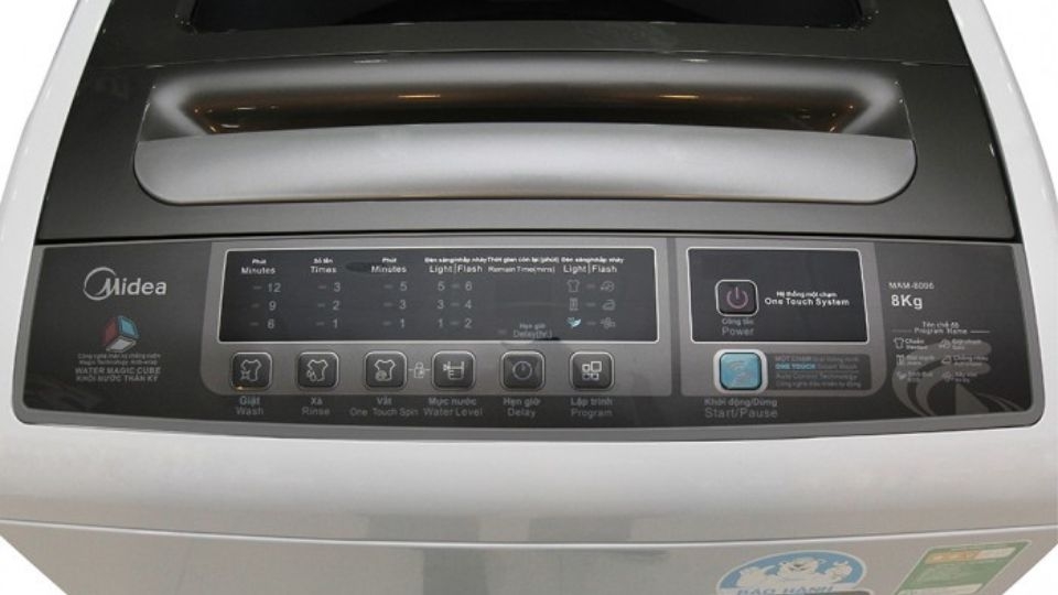 Mã lỗi trên máy giặt Midea lồng đứng