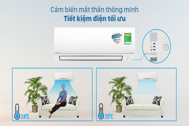 Công nghệ cảm biến mắt thông minh đảm bảo hiệu suất làm mát tốt