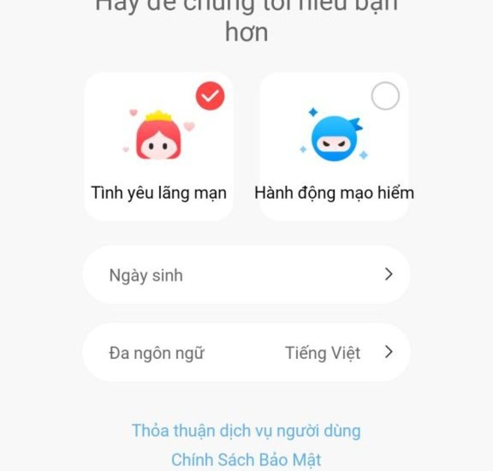 Cách đăng ký tài khoản Noveltoon