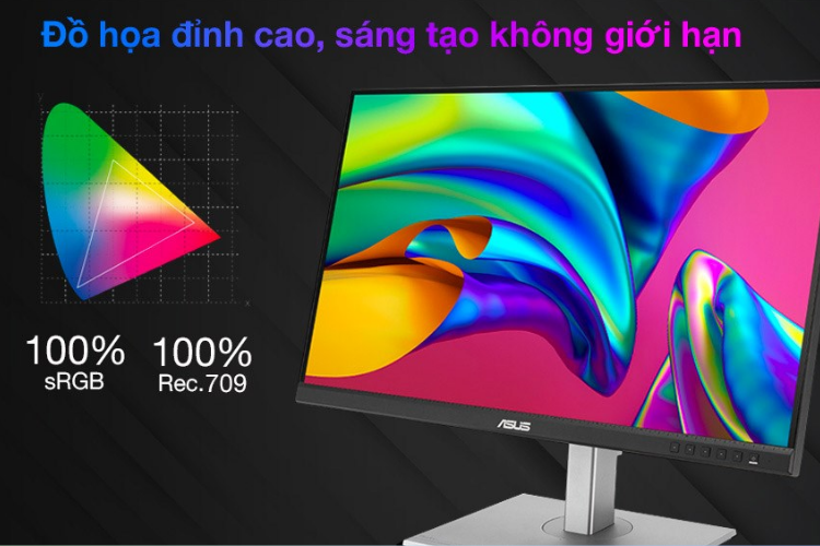 Asus ProArt PA278CV 27-inch 2K - Màn hình rời cho laptop với màu sắc chân thực nhất