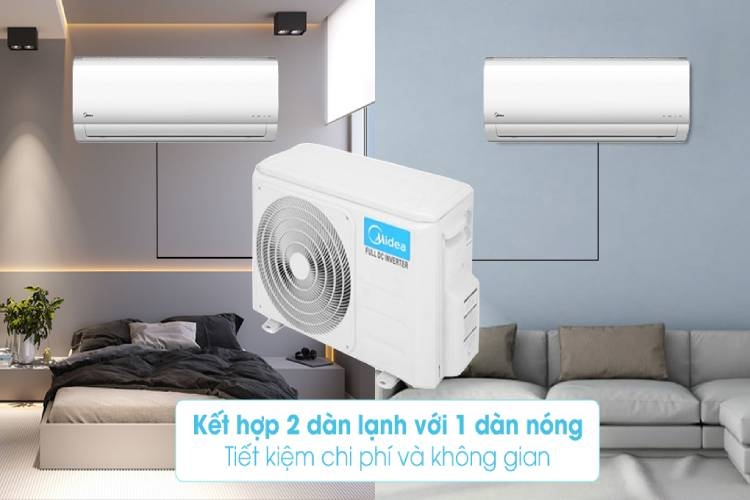 Hình ảnh dàn lạnh Multi Midea Inverter 1.5 HP (2 chiều)
