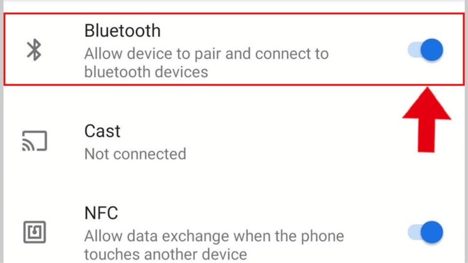 Vào “Cài đặt” > Chọn “Kết nối (Connection preferences)” > Chọn “Bluetooth” > Bật Bluetooth.