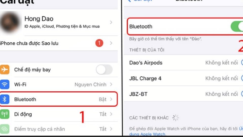 Kiểm tra đã bật Bluetooth hay chưa?