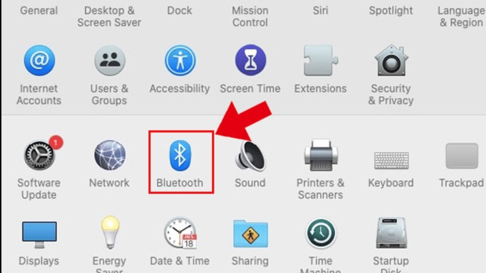 Chọn Bluetooth.