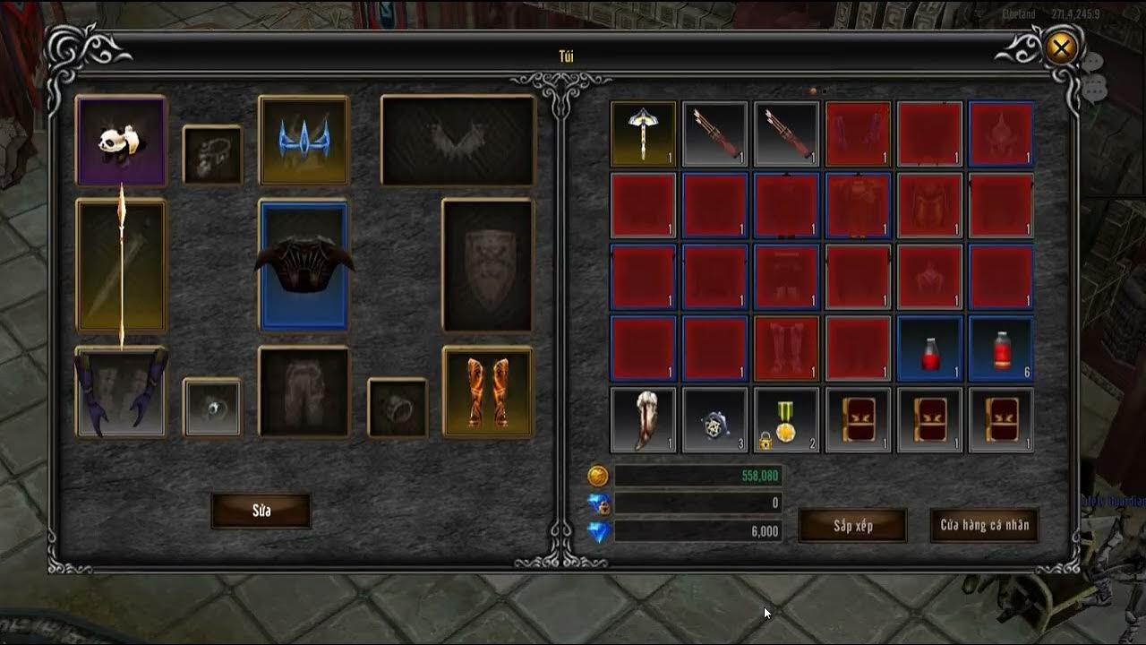 Trang bị, vũ khí trong game rất đa dạng