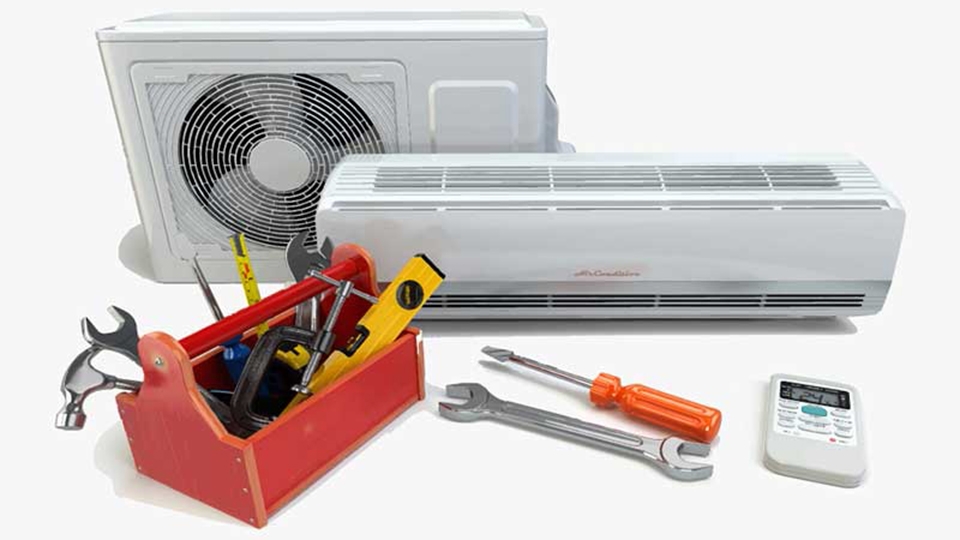 Chuẩn bị dụng cụ cần thiết để lắp ống nước điều hoà