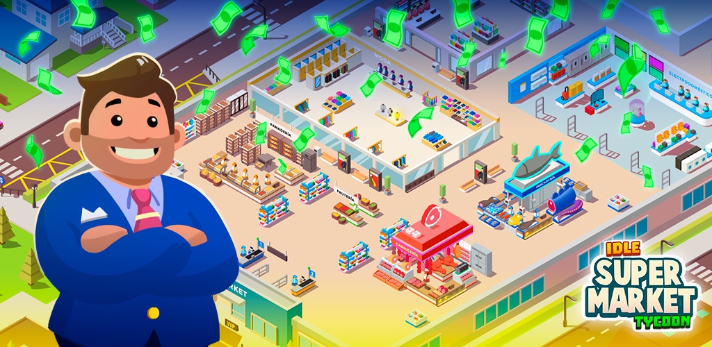Idle Supermarket Tycoon được thiết kế theo gam màu tươi sáng, vui nhộn
