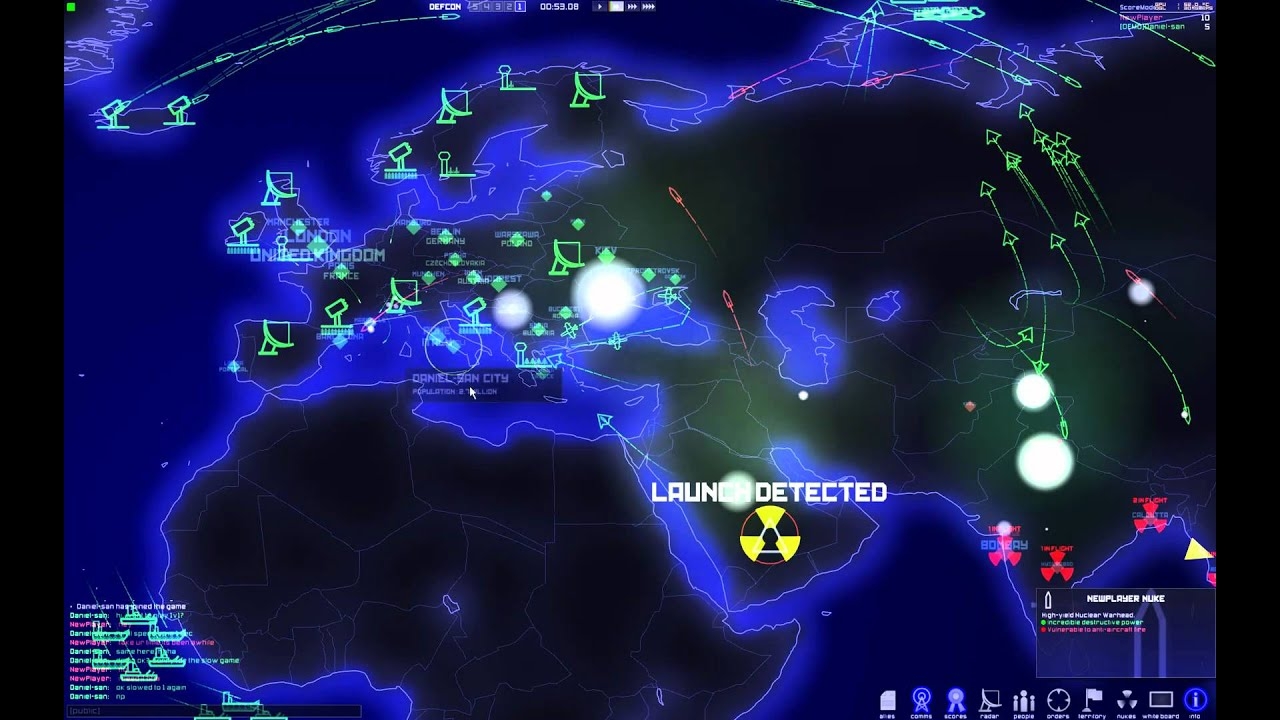 Sơ đồ chiến tranh trong DEFCON