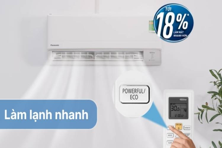 Làm mát mạnh mẽ tức thì khi được kích hoạt với chế độ “Powerful”